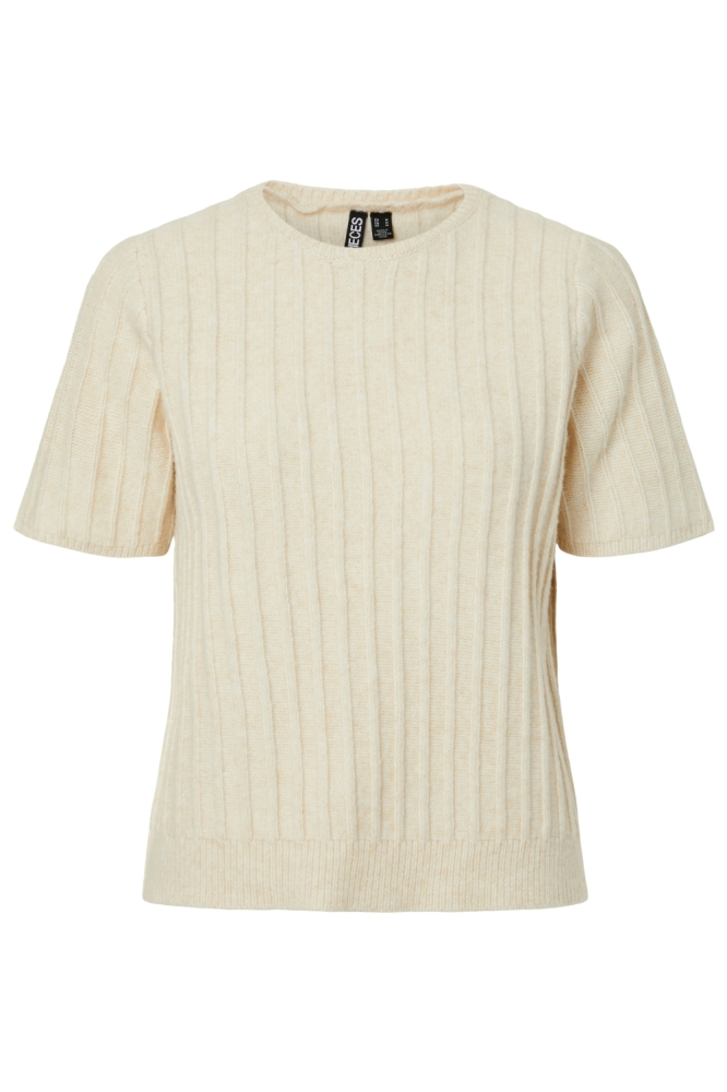 Pieces beige dames trui | Vooraanzicht