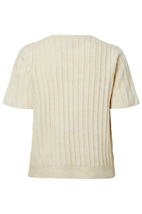 Pieces beige dames trui | Achteraanzicht