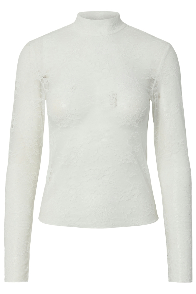 Pieces witte dames t-shirt | Vooraanzicht