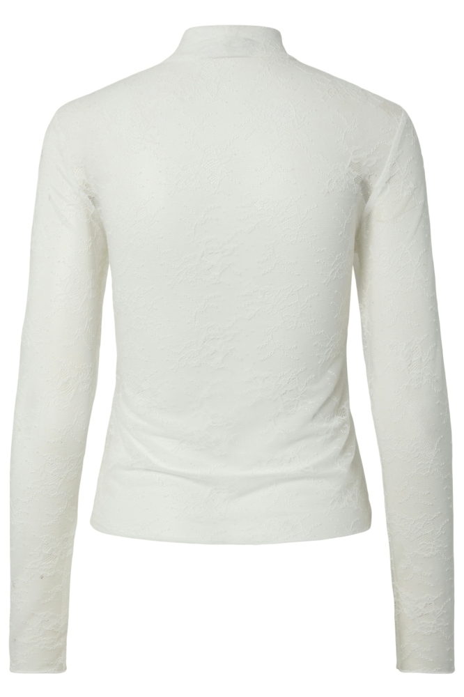 Pieces witte dames t-shirt | Achteraanzicht