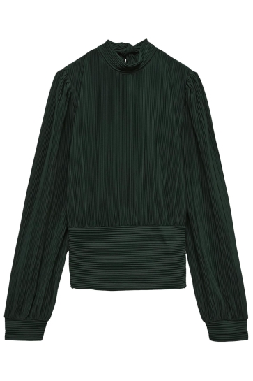 Vero Moda T-shirt VMAUDREY LS HIGH NECK TOP JRS EXP 10344904 SCARAB