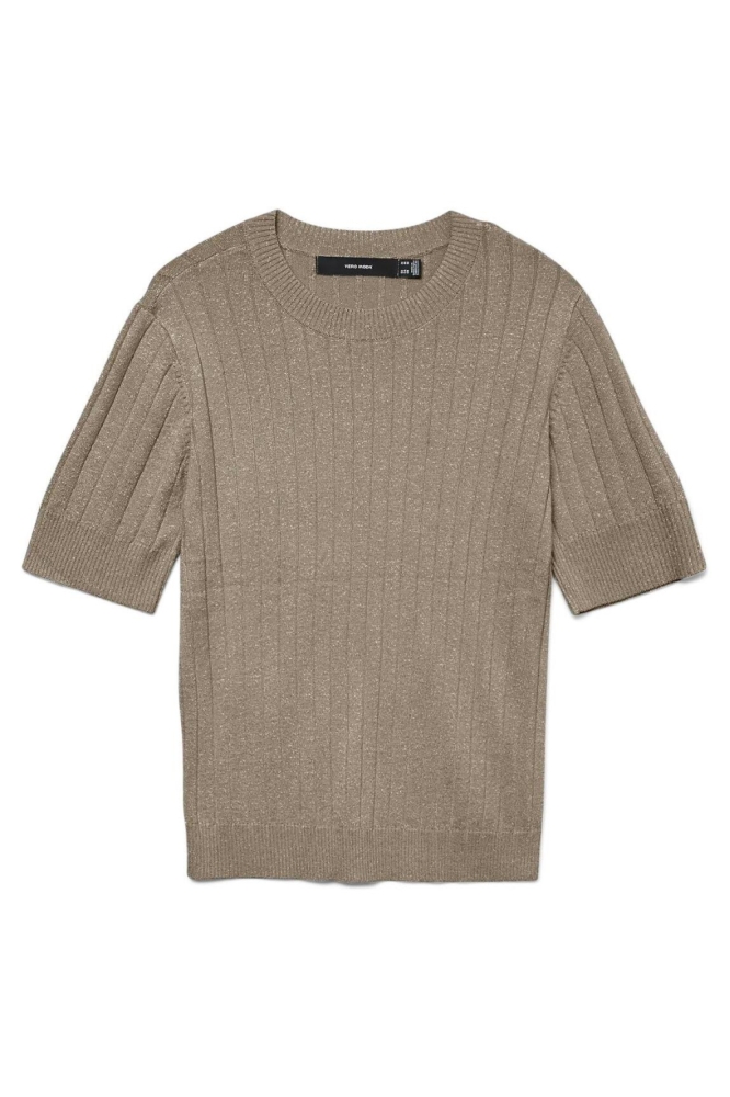 Vero Moda zand dames t-shirt | Vooraanzicht