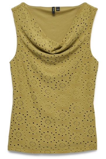 Vero Moda vmtassa liv sl waterfall top jrs Groen