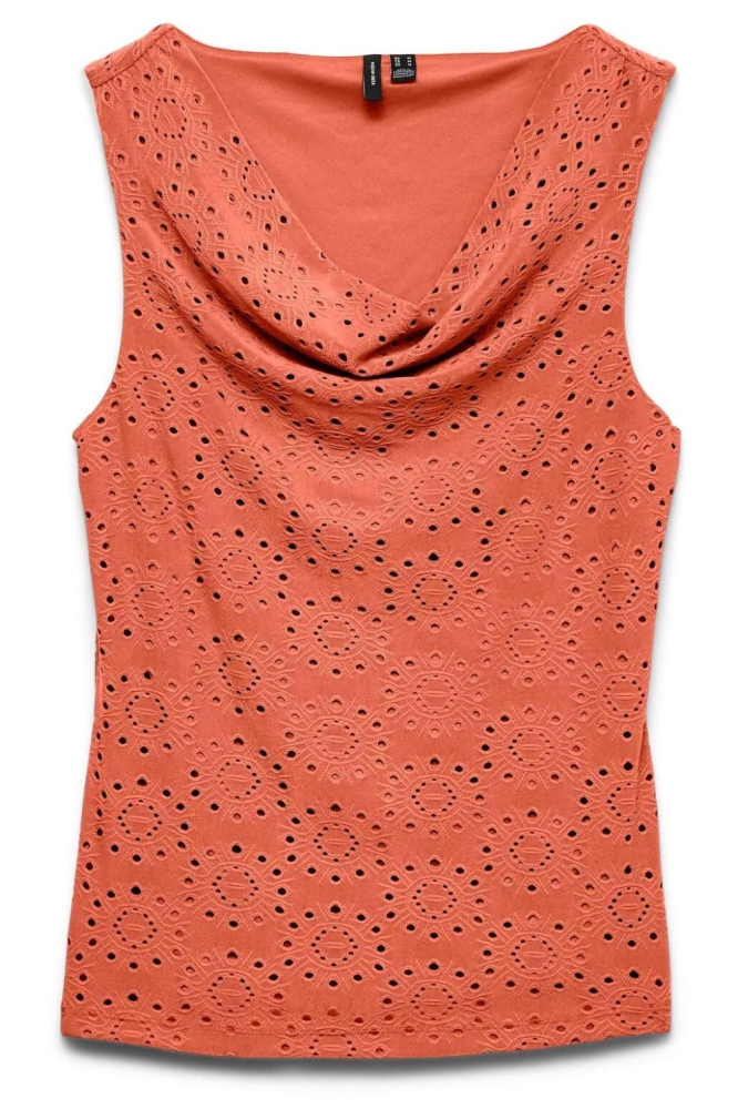Vero Moda oranje dames top | Vooraanzicht
