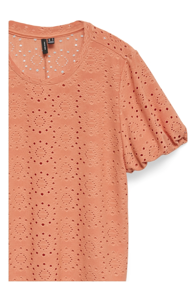 Vero Moda oranje dames t-shirt | Close up