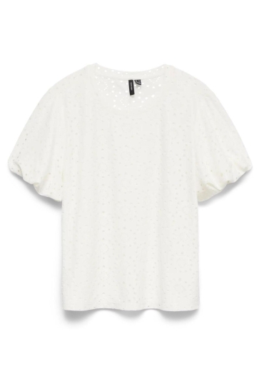 Vero Moda vmtassa liv balloon sleeve top jrs Wit