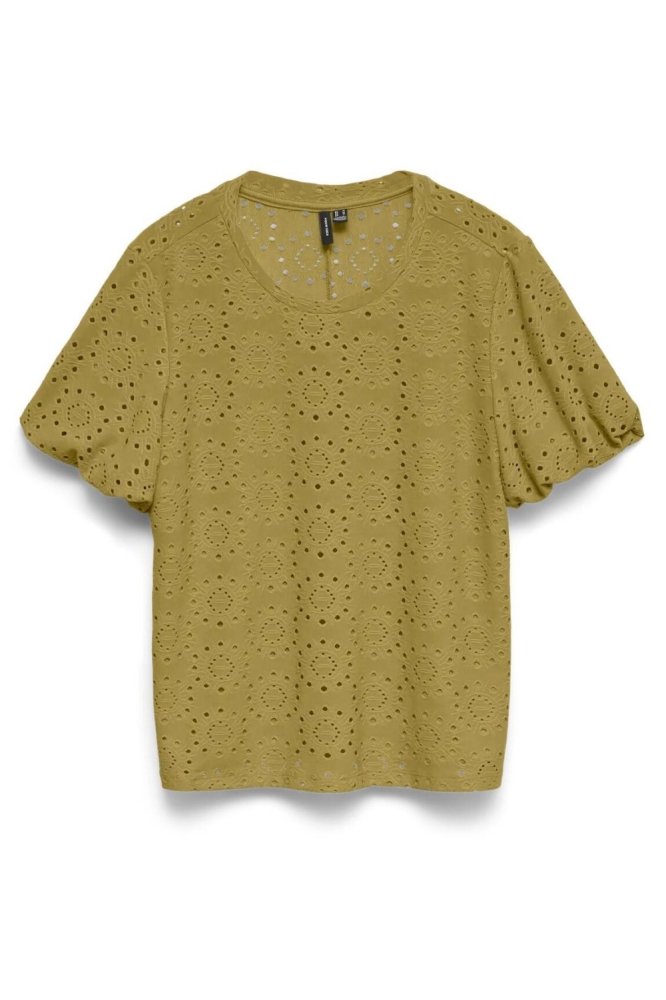 Vero Moda groene dames t-shirt | Vooraanzicht