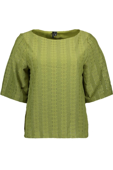 Vero Moda groene dames t-shirt | Vooraanzicht