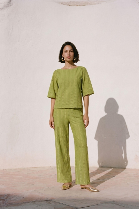 Vero Moda groene dames t-shirt | Model