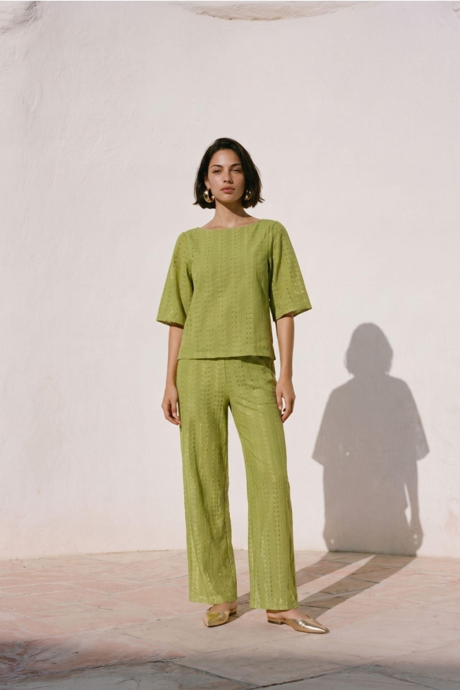 Vero Moda groene dames t-shirt | Model