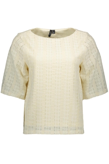 Vero Moda vmcassandra 2/4 boat neck top jrs Beige