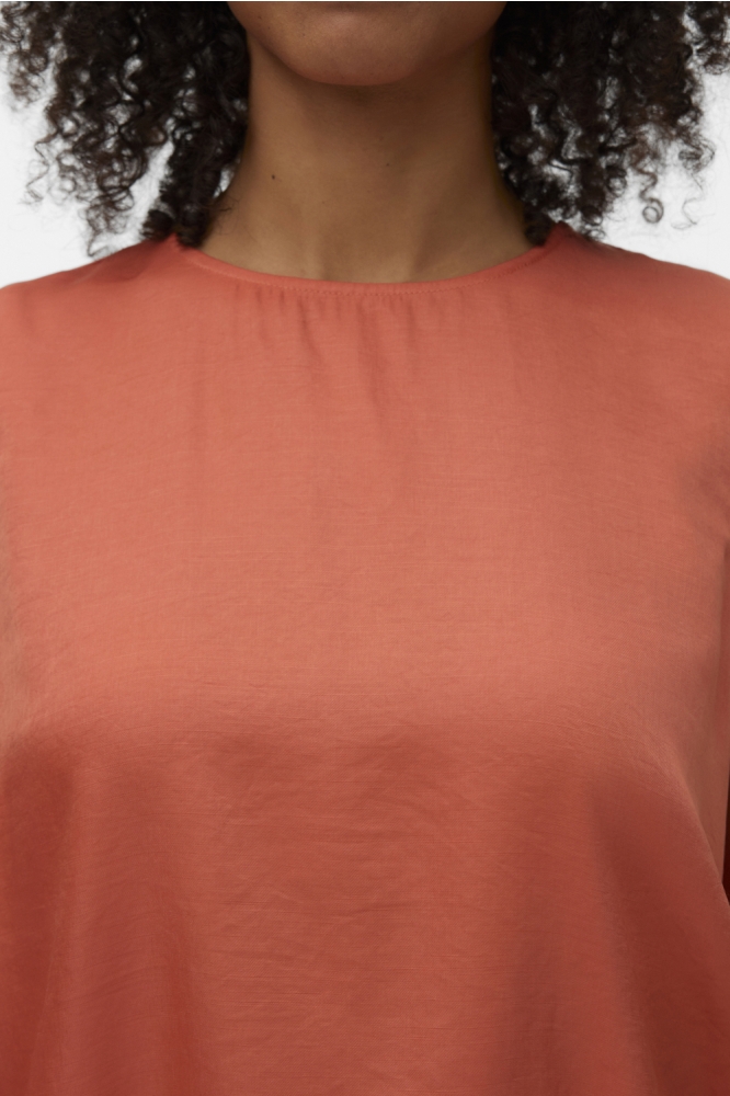 Vero Moda oranje dames blouse | Close up