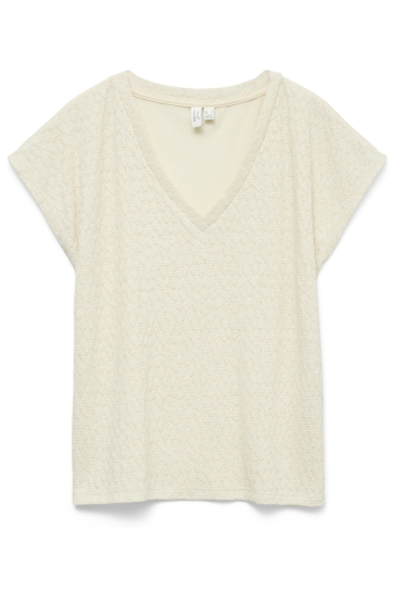 Vero Moda T-shirt VMKIMMIE S/S V-NECK TOP JRS BTQ 10346072