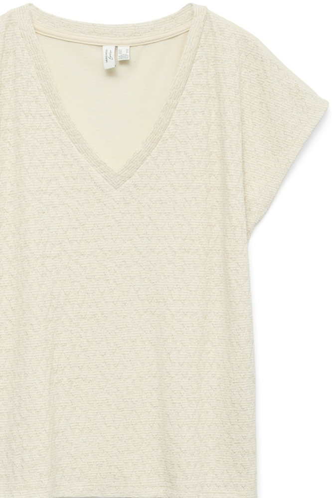 Vero Moda beige dames t-shirt | Close up
