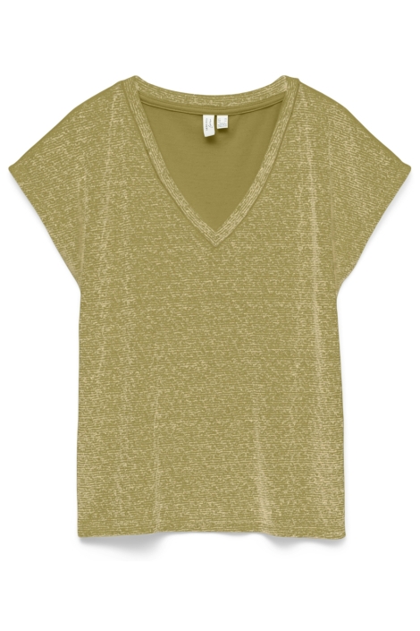 Vero Moda groene dames t-shirt | Vooraanzicht