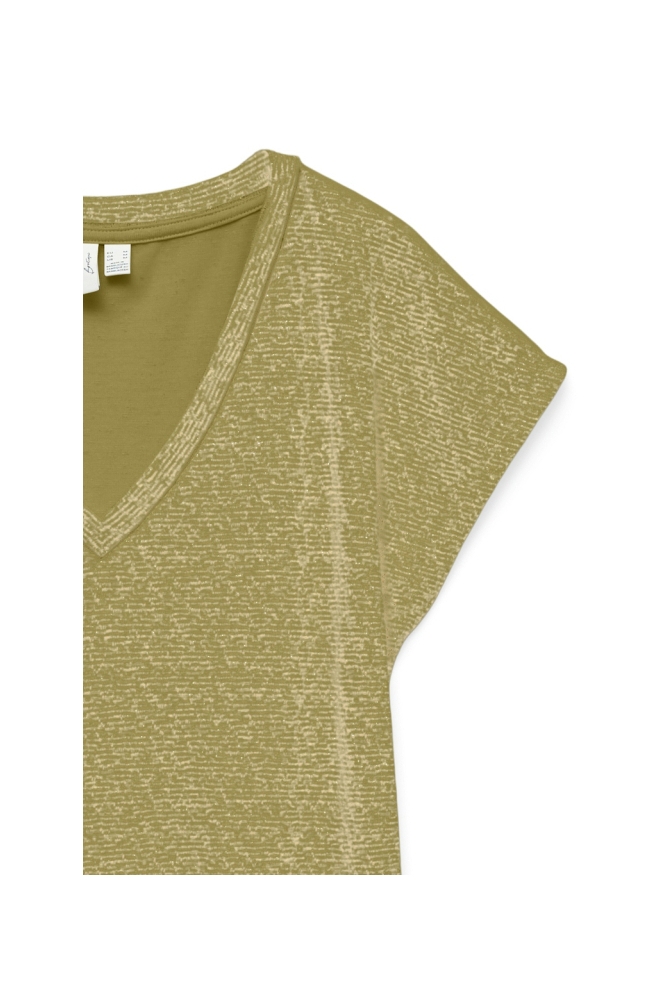 Vero Moda groene dames t-shirt | Close up