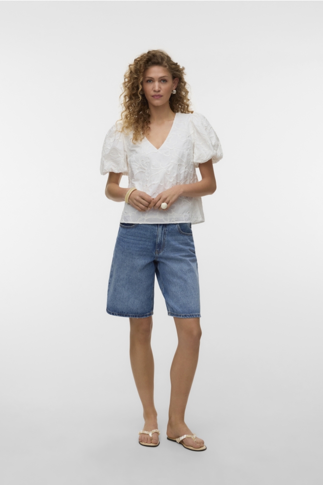 Vero Moda witte dames t-shirt | Model
