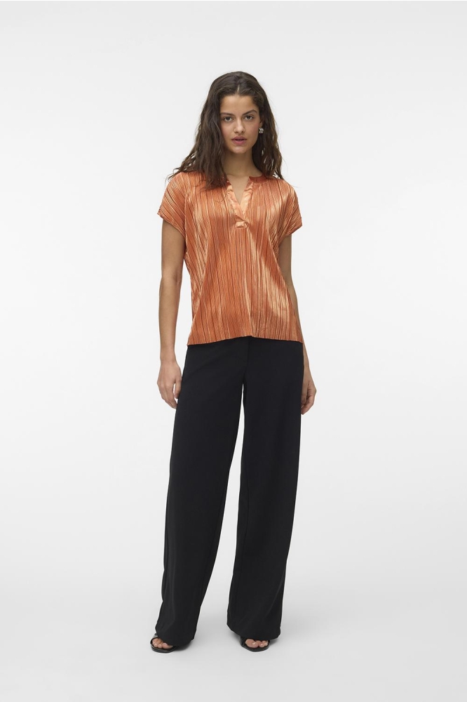 Vero Moda oranje dames t-shirt | Model