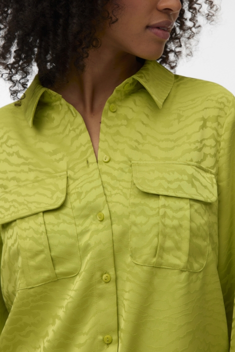 Vero Moda groene dames blouse | Close up