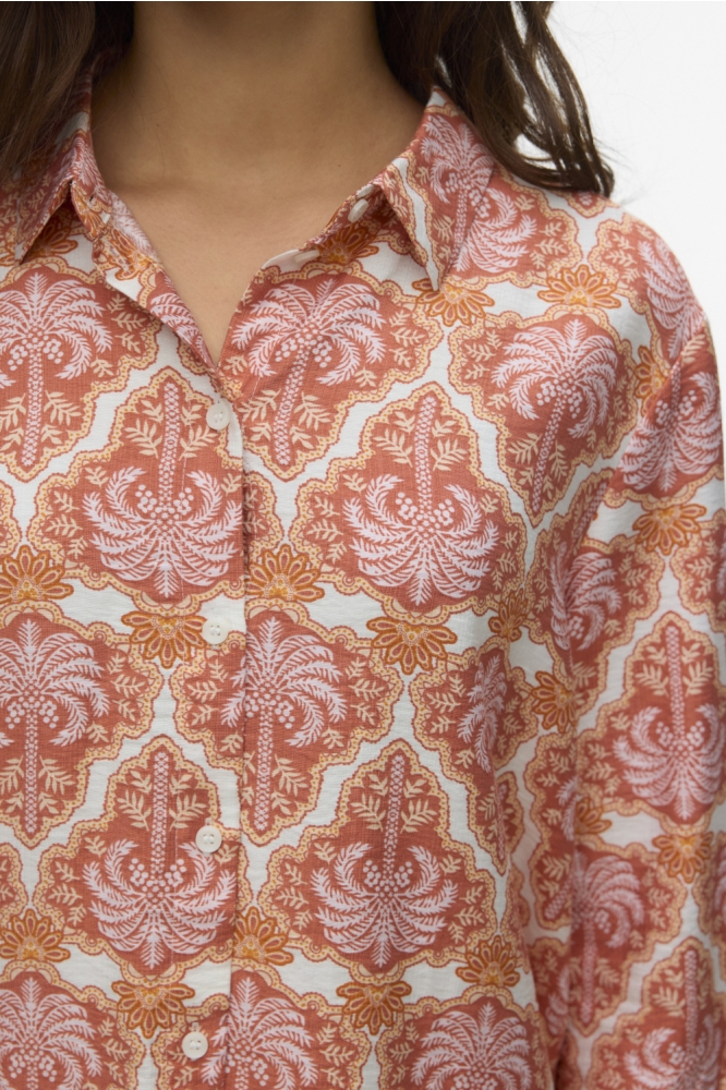 Vero Moda oranje dames blouse | Close up