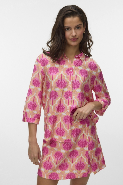 Vero Moda multi color dames blouse | Model vooraanzicht