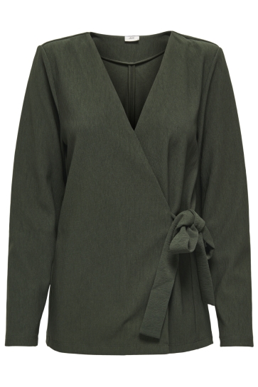 Jacqueline de Yong T-shirt JDYVILMA L/S WRAP TOP JRS 15366485 ROSIN