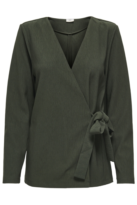 Jacqueline de Yong groene dames t-shirt | Vooraanzicht