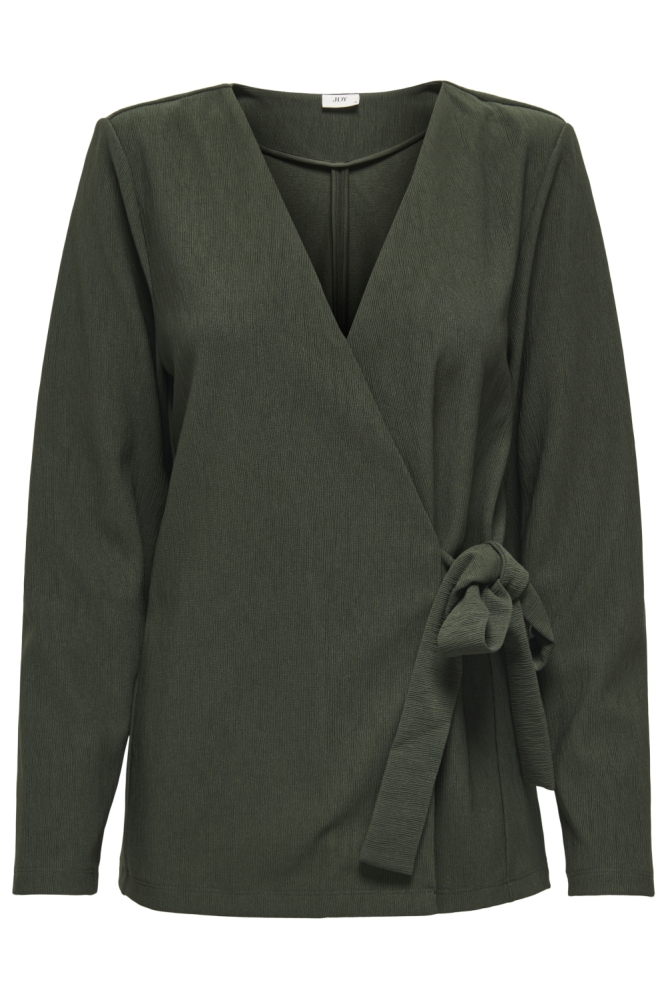 Jacqueline de Yong groene dames t-shirt | Vooraanzicht