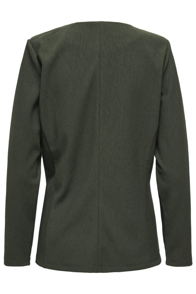 Jacqueline de Yong groene dames t-shirt | Achteraanzicht