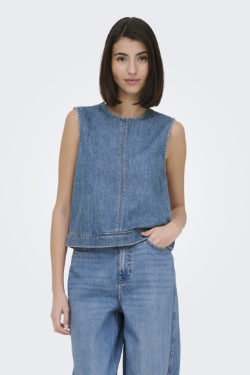 Jacqueline de Yong Top JDYBERN S/L TOP DNM 15370510 LIGHT BLUE DENIM