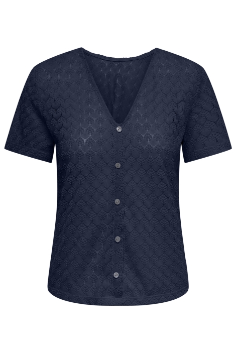 Jacqueline de Yong blauwe dames t-shirt | Vooraanzicht