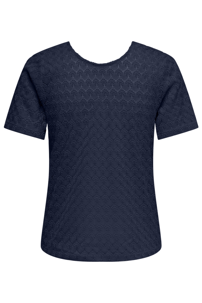 Jacqueline de Yong blauwe dames t-shirt | Achteraanzicht