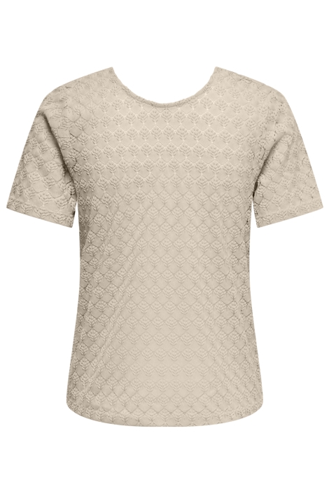 Jacqueline de Yong ecru dames t-shirt | Achteraanzicht