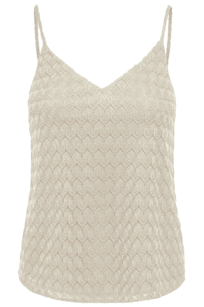 Jacqueline de Yong ecru dames top | Vooraanzicht