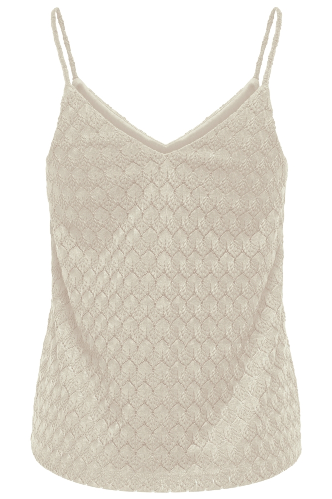 Jacqueline de Yong ecru dames top | Achteraanzicht