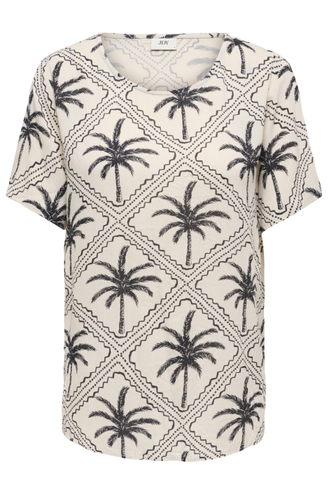 Jacqueline de Yong beige dames t-shirt | Vooraanzicht