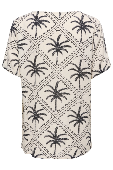 Jacqueline de Yong beige dames t-shirt | Achteraanzicht