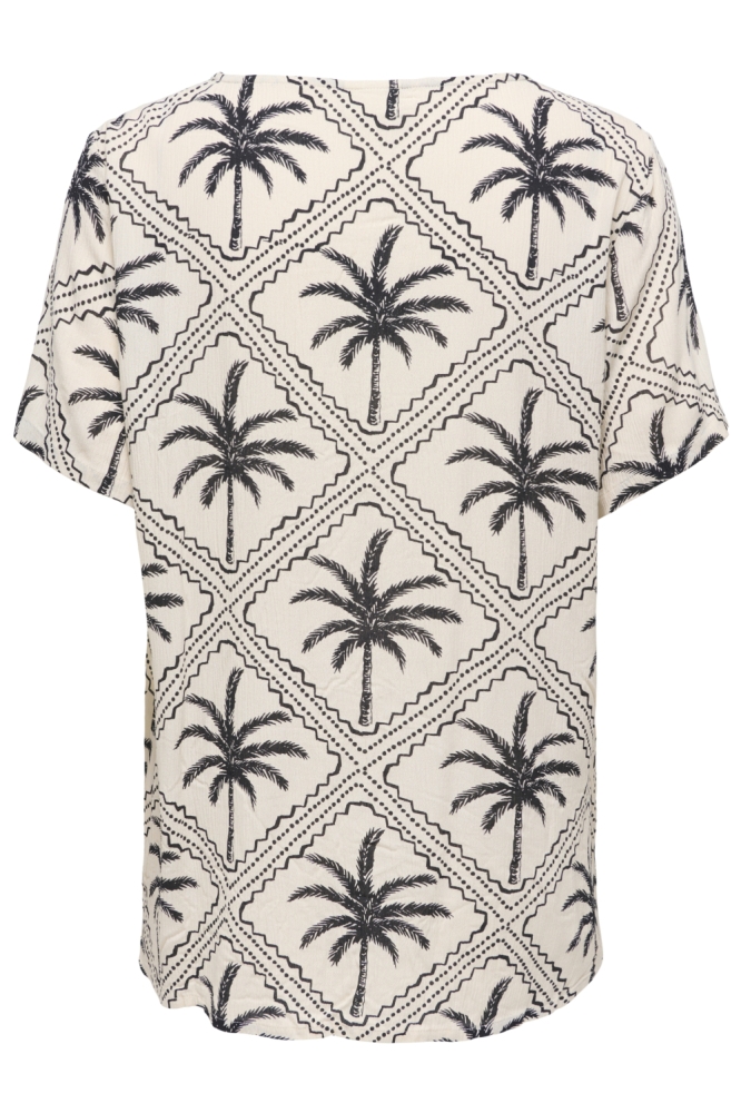 Jacqueline de Yong beige dames t-shirt | Achteraanzicht