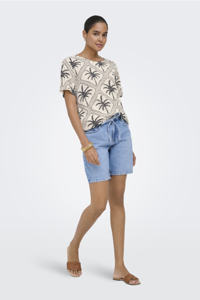Jacqueline de Yong beige dames t-shirt | Model