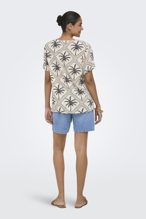 Jacqueline de Yong beige dames t-shirt | Model