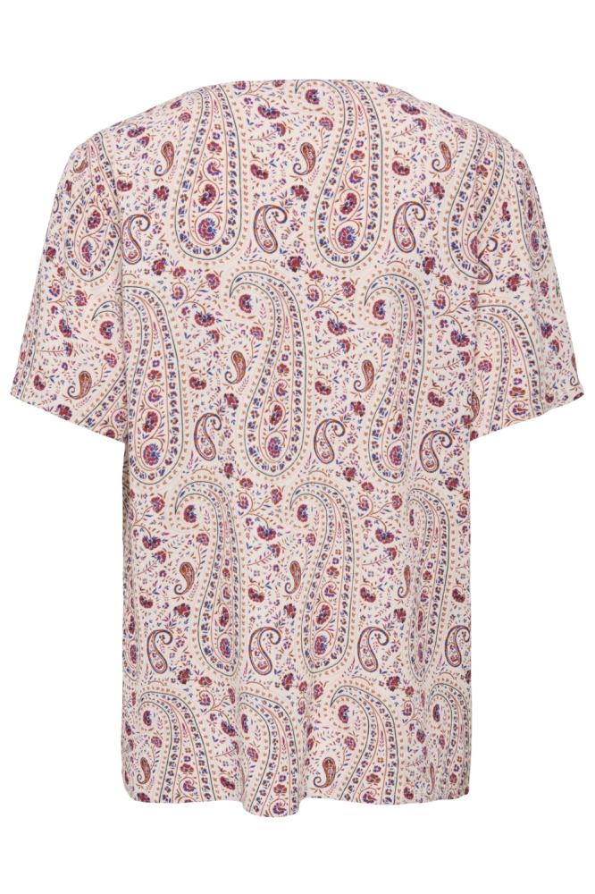 Jacqueline de Yong beige dames t-shirt | Achteraanzicht