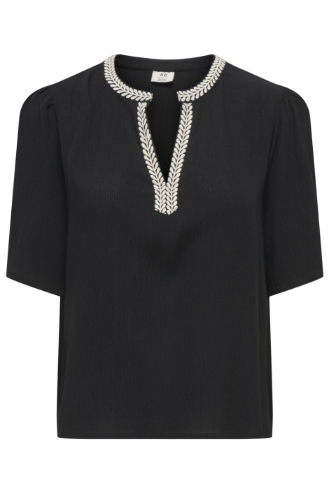 Jacqueline de Yong zwarte dames t-shirt | Vooraanzicht