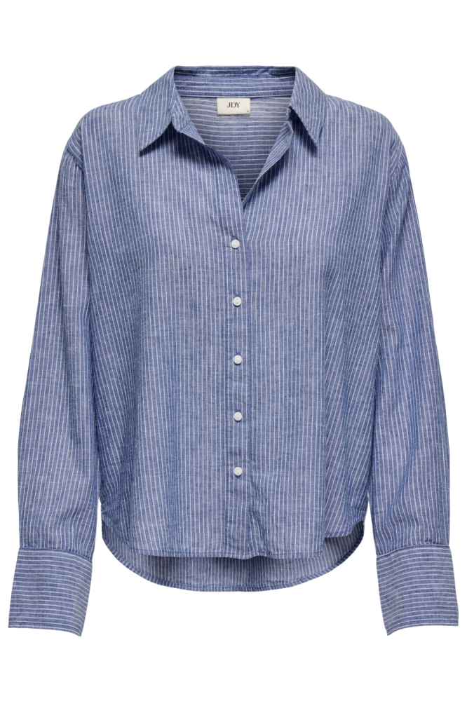 Jacqueline de Yong blauwe dames blouse | Vooraanzicht