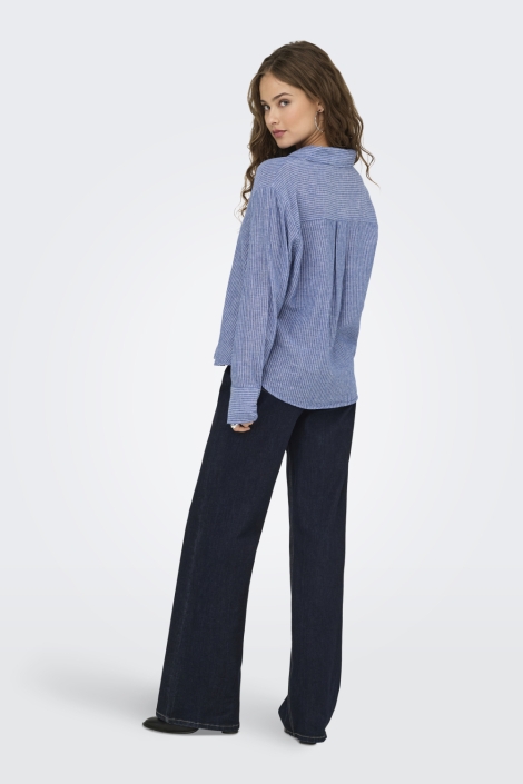 Jacqueline de Yong blauwe dames blouse | Model