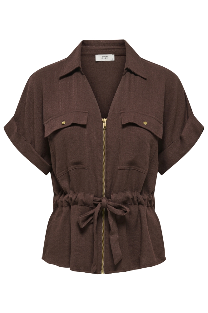 Jacqueline de Yong bruine dames blouse | Vooraanzicht