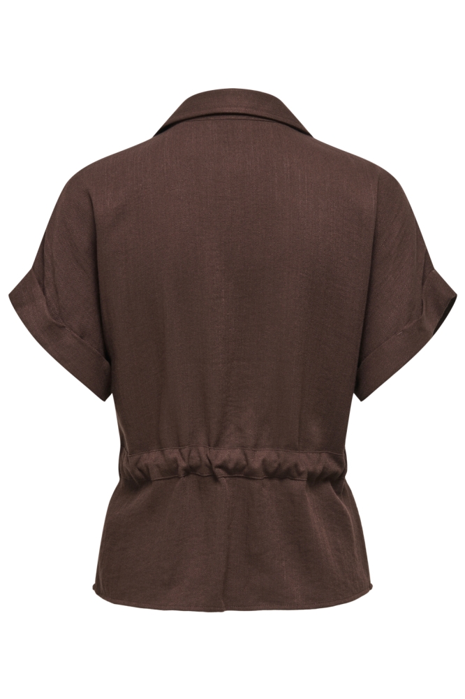 Jacqueline de Yong bruine dames blouse | Achteraanzicht
