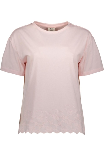 Jacqueline de Yong T-shirt JDYTINA LIFE S/S FLOWER TOP JRS 15369919 Pink Dogwood/FLOWER EMB