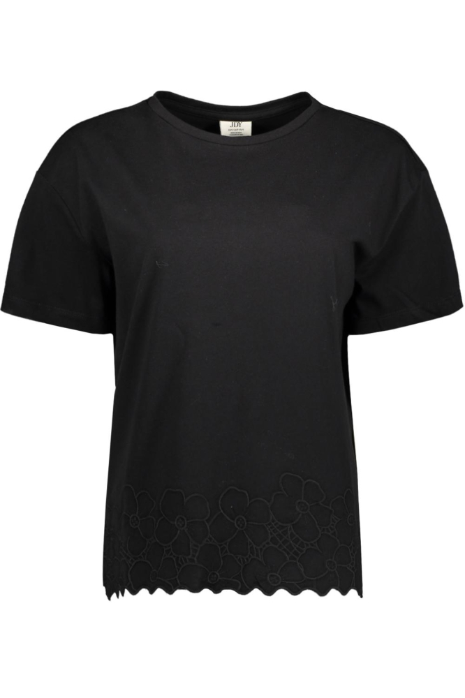 Jacqueline de Yong zwarte dames t-shirt | Vooraanzicht