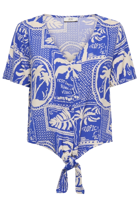 Jacqueline de Yong blauwe dames blouse | Vooraanzicht