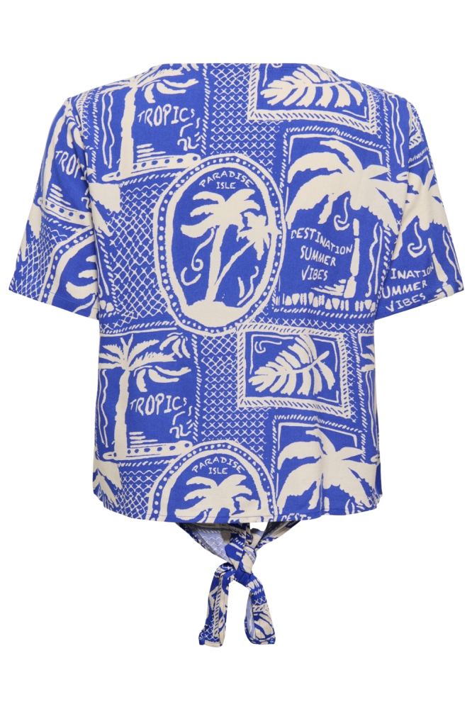 Jacqueline de Yong blauwe dames blouse | Achteraanzicht